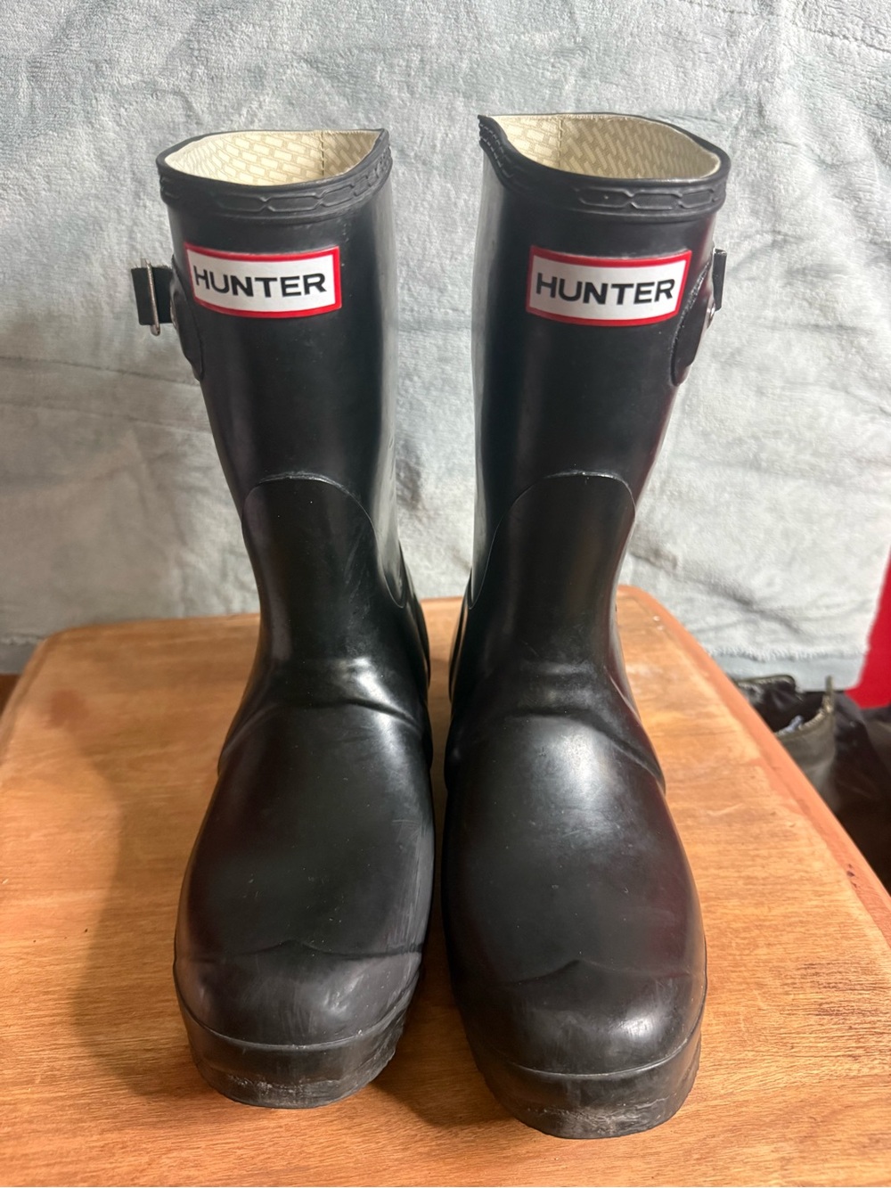 Hunter Black Mid Calf Waterproof Rain Boots